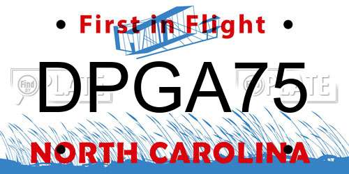 DPGA75 North Carolina License Plate
