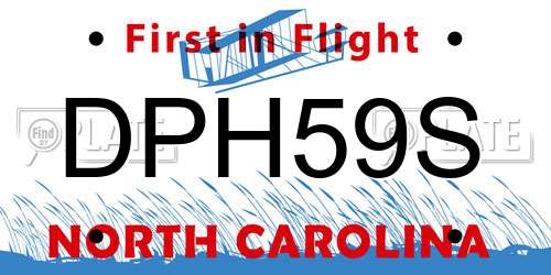 DPH59S North Carolina License Plate