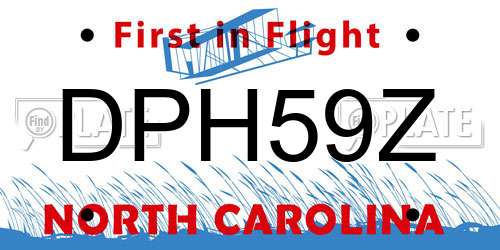DPH59Z North Carolina License Plate
