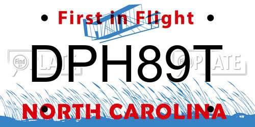 DPH89T North Carolina License Plate