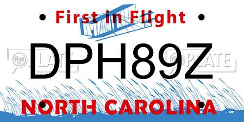 DPH89Z North Carolina License Plate