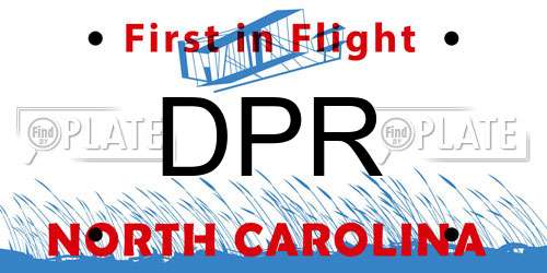 DPR North Carolina License Plate