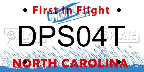 DPS04T North Carolina License Plate