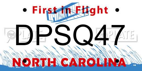 DPSQ47 North Carolina License Plate