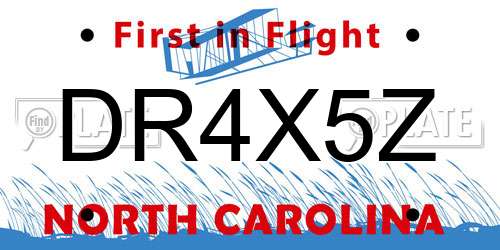 DR4X5Z North Carolina License Plate