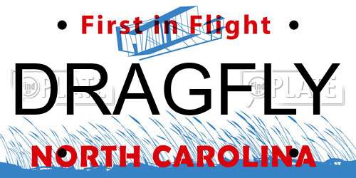 DRAGFLY North Carolina License Plate