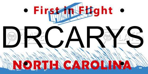 DRCARYS North Carolina License Plate