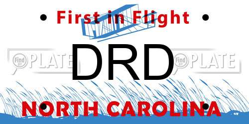 DRD North Carolina License Plate