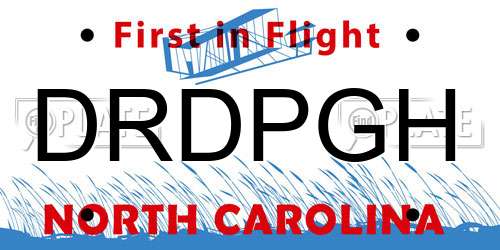 DRDPGH North Carolina License Plate