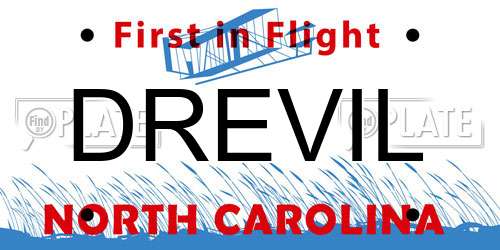 DREVIL North Carolina License Plate