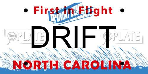 DRIFT North Carolina License Plate