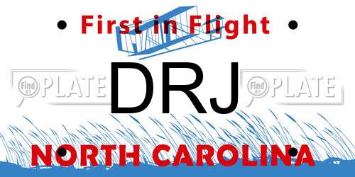 DRJ North Carolina License Plate