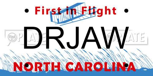 DRJAW North Carolina License Plate