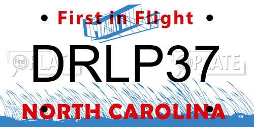 DRLP37 North Carolina License Plate
