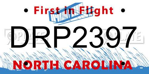 DRP2397 North Carolina License Plate
