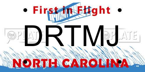DRTMJ North Carolina License Plate