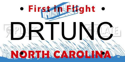 DRTUNC North Carolina License Plate