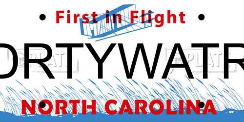 DRTYWATR North Carolina License Plate