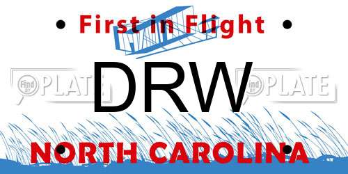DRW North Carolina License Plate