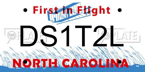DS1T2L North Carolina License Plate