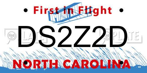 DS2Z2D North Carolina License Plate