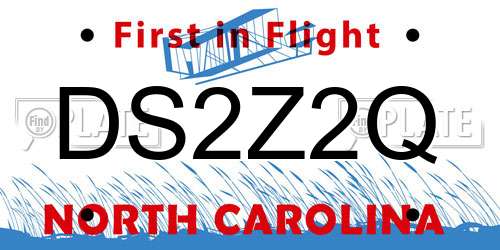 DS2Z2Q North Carolina License Plate