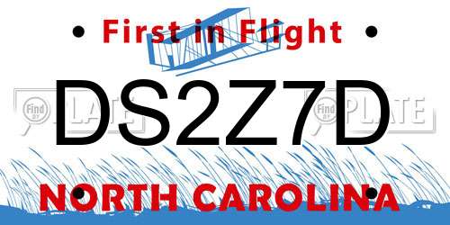 DS2Z7D North Carolina License Plate