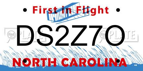 DS2Z7O North Carolina License Plate