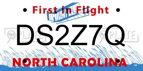 DS2Z7Q North Carolina License Plate