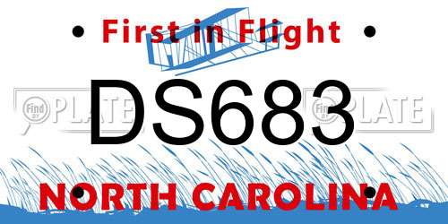 DS683 North Carolina License Plate