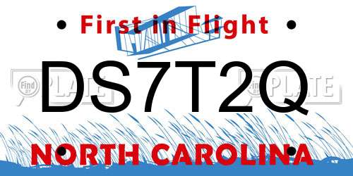 DS7T2Q North Carolina License Plate