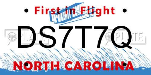 DS7T7Q North Carolina License Plate
