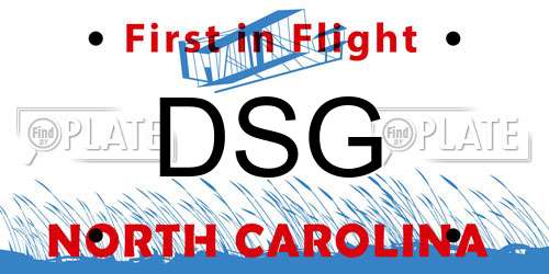 DSG North Carolina License Plate
