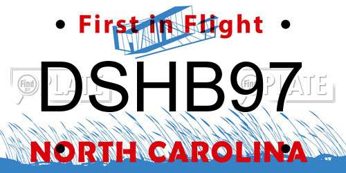 DSHB97 North Carolina License Plate
