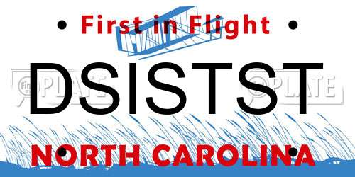 DSISTST North Carolina License Plate