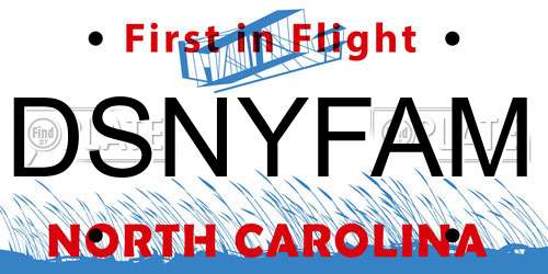 DSNYFAM North Carolina License Plate