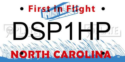 DSP1HP North Carolina License Plate