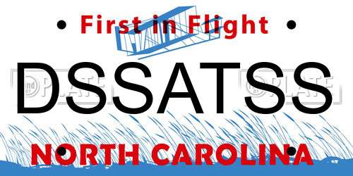 DSSATSS North Carolina License Plate