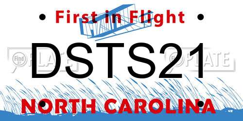 DSTS21 North Carolina License Plate