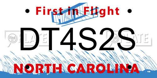 DT4S2S North Carolina License Plate