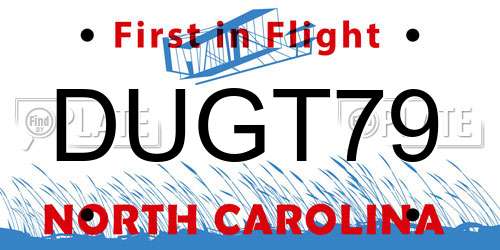 DUGT79 North Carolina License Plate