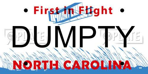 DUMPTY North Carolina License Plate