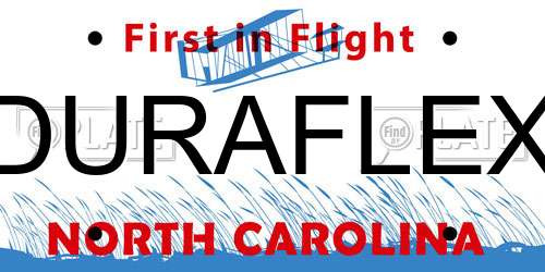 DURAFLEX North Carolina License Plate