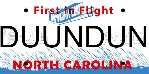 DUUNDUN North Carolina License Plate