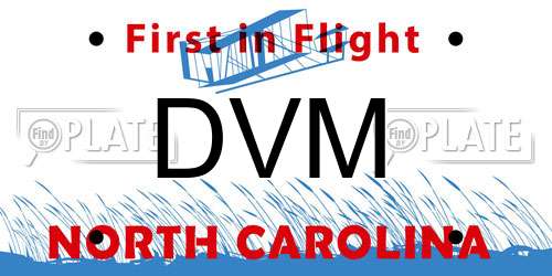 DVM North Carolina License Plate