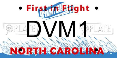 DVM1 North Carolina License Plate