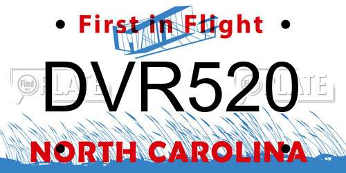 DVR520 North Carolina License Plate