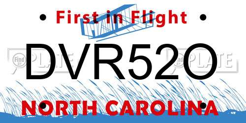 DVR52O North Carolina License Plate