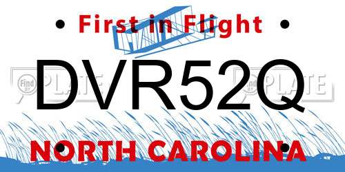 DVR52Q North Carolina License Plate