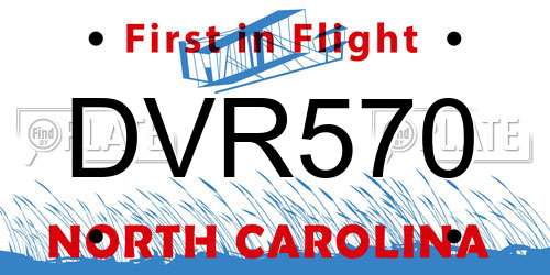DVR570 North Carolina License Plate